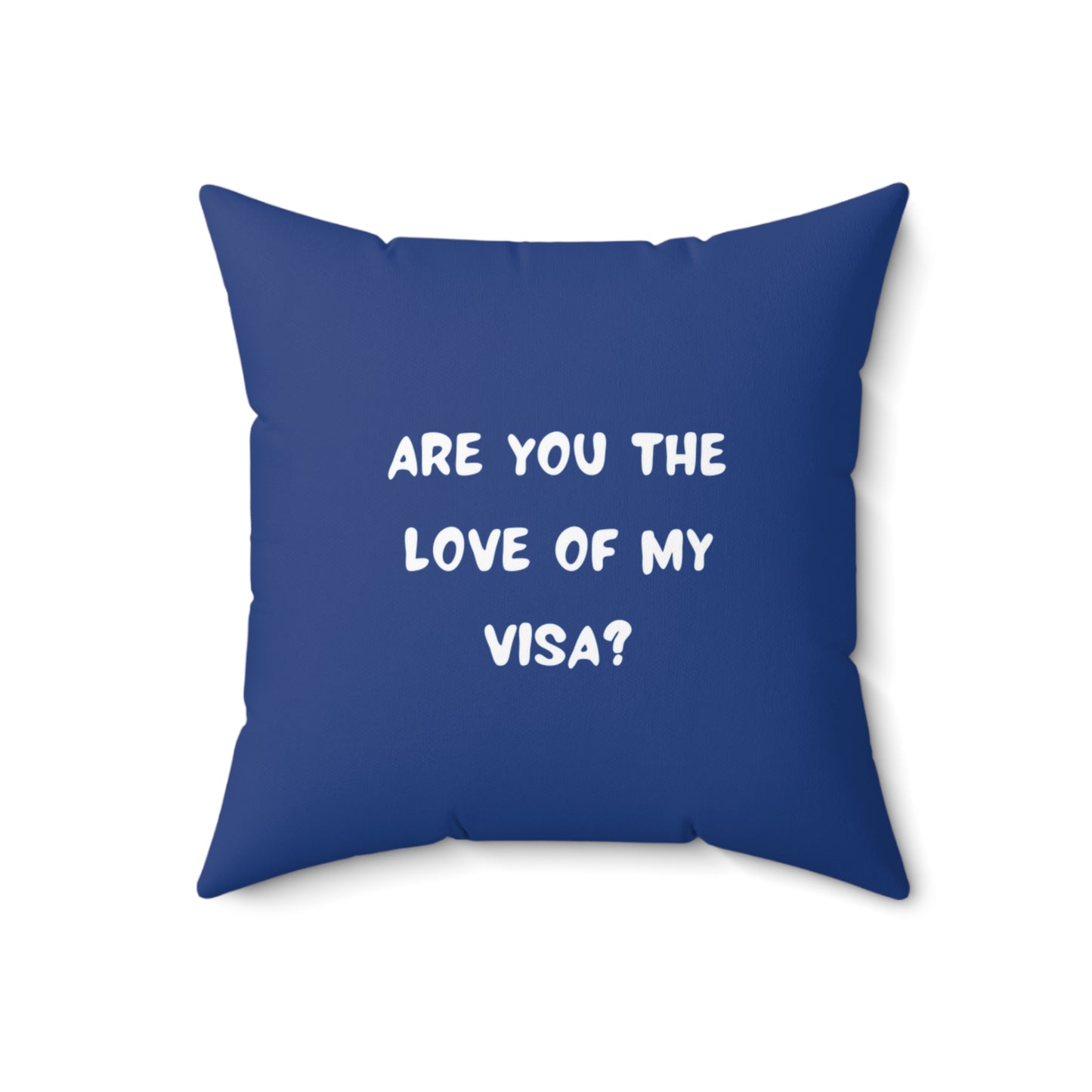 Spun Polyester Square Pillow - Red - Love of my Visa
