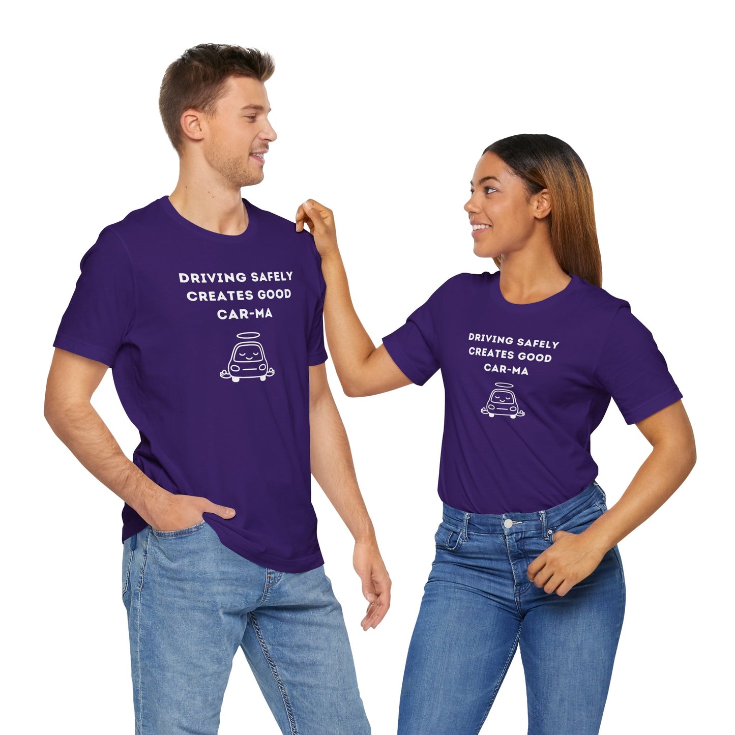 Unisex Short Sleeve Tee - Driving Safely creates good Car-ma