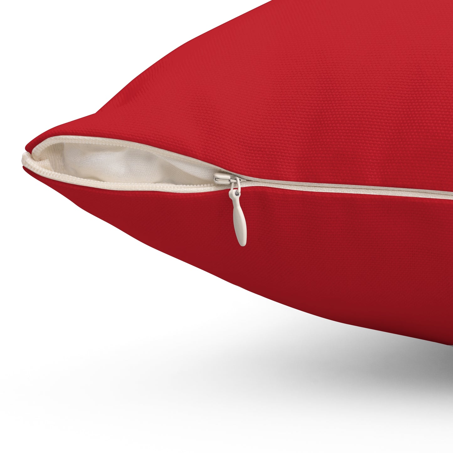 Spun Polyester Square Pillow - Red - Love of my Visa