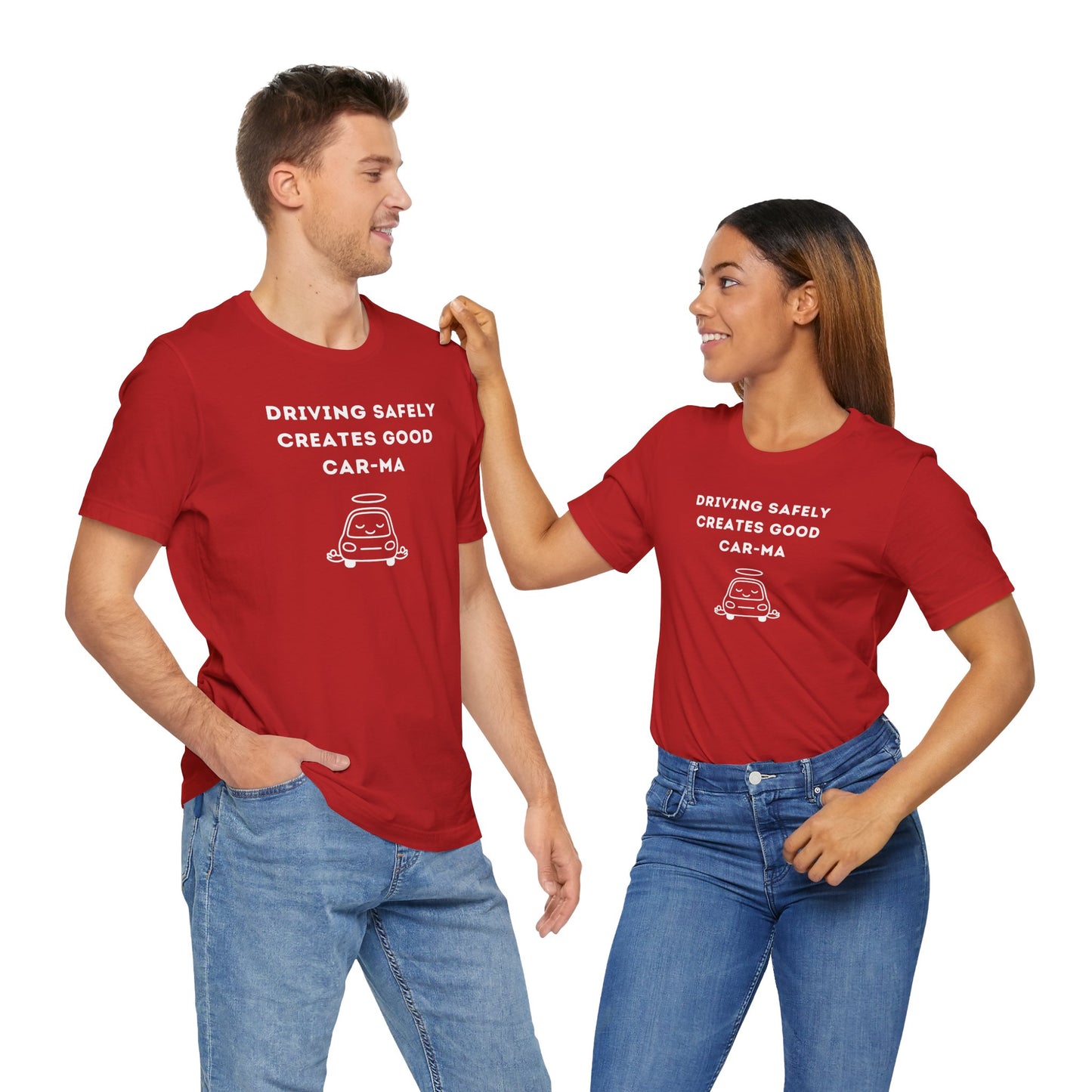Unisex Short Sleeve Tee - Driving Safely creates good Car-ma