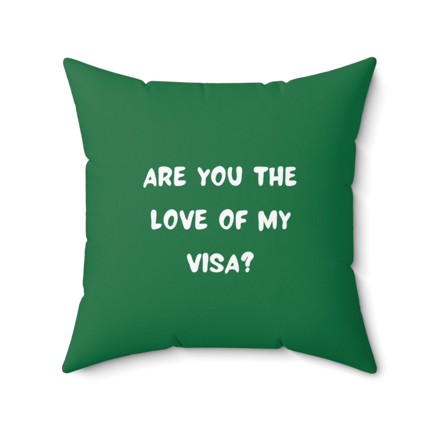 Spun Polyester Square Pillow - Red - Love of my Visa