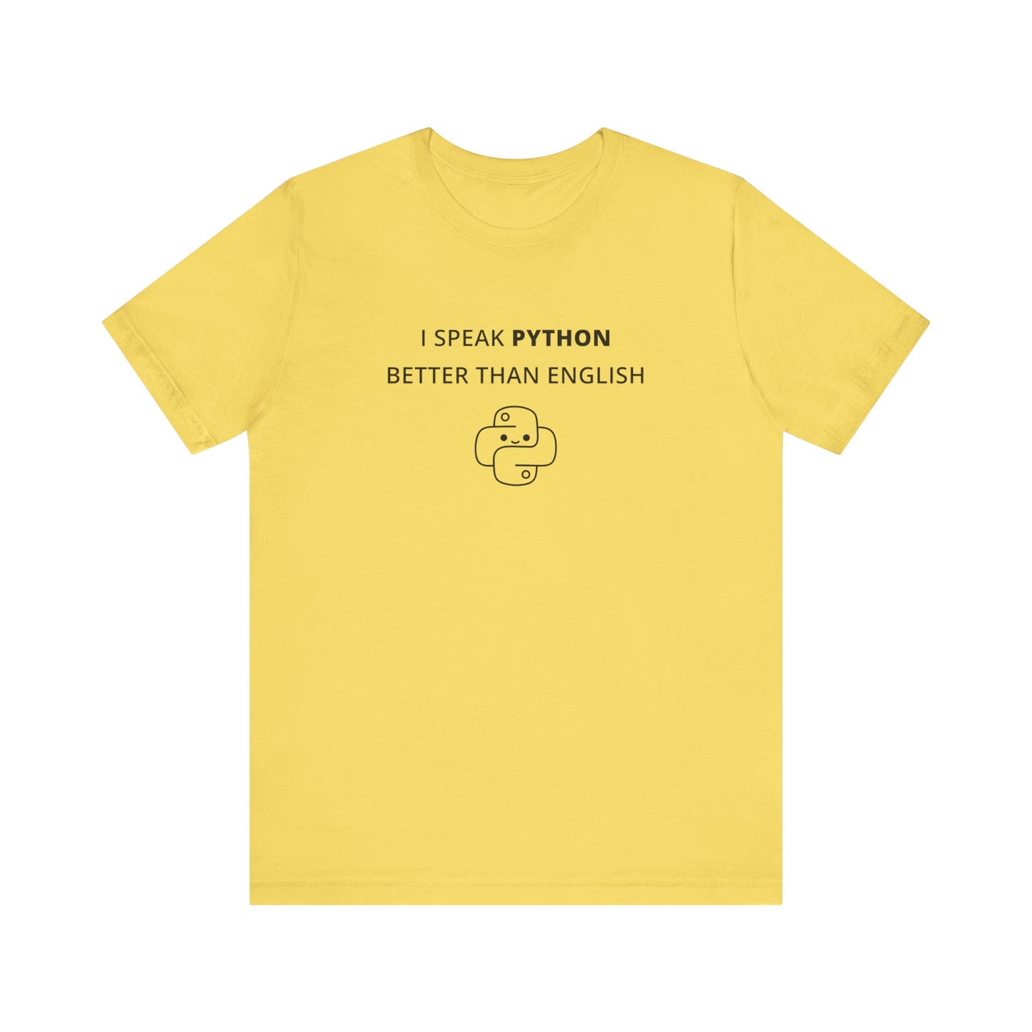 Unisex Short Sleeve Tee - I speak Python better than English