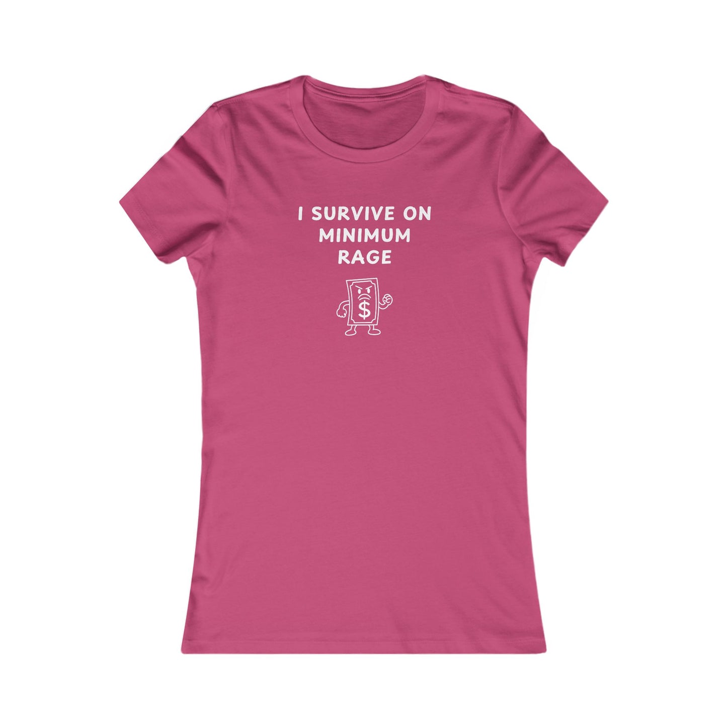 Women's Slim-Fit Tee - I survive on minimum rage