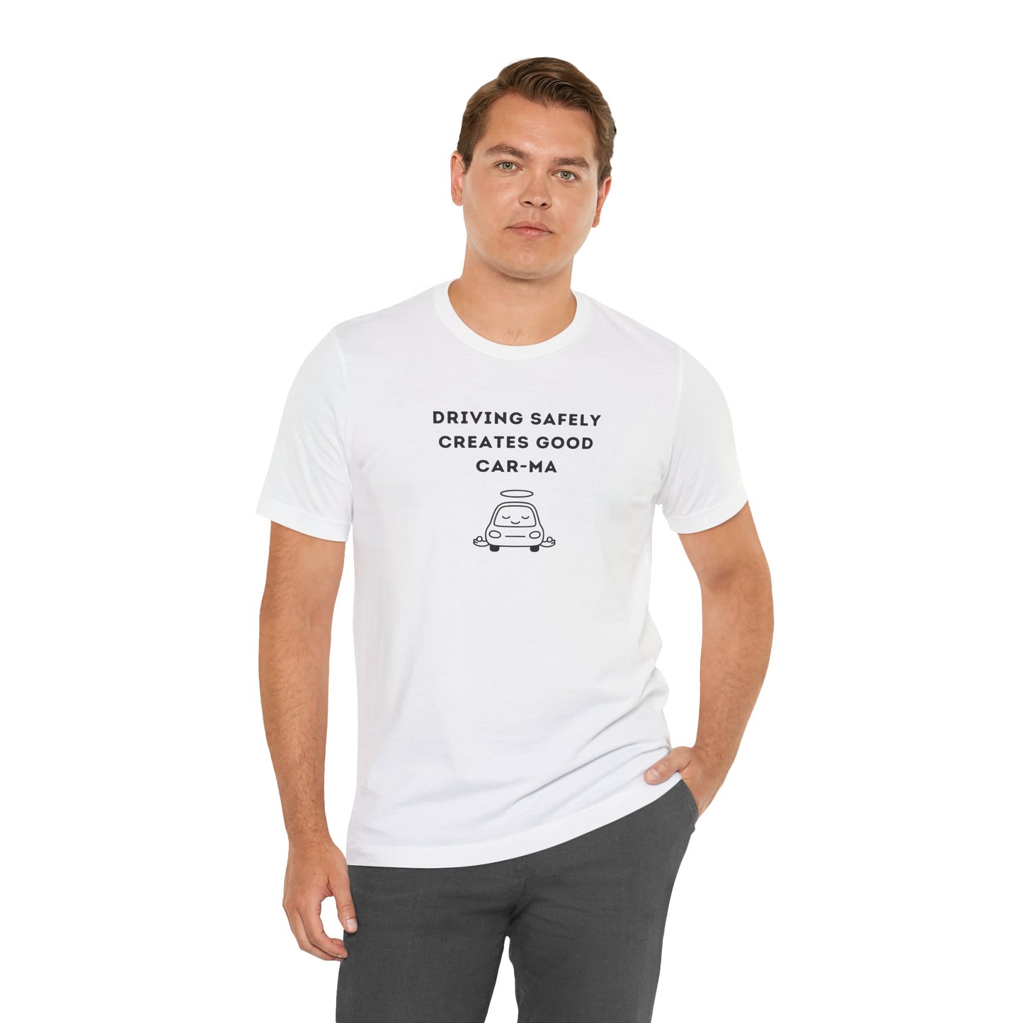 Unisex Short Sleeve Tee - Driving Safely creates good Car-ma