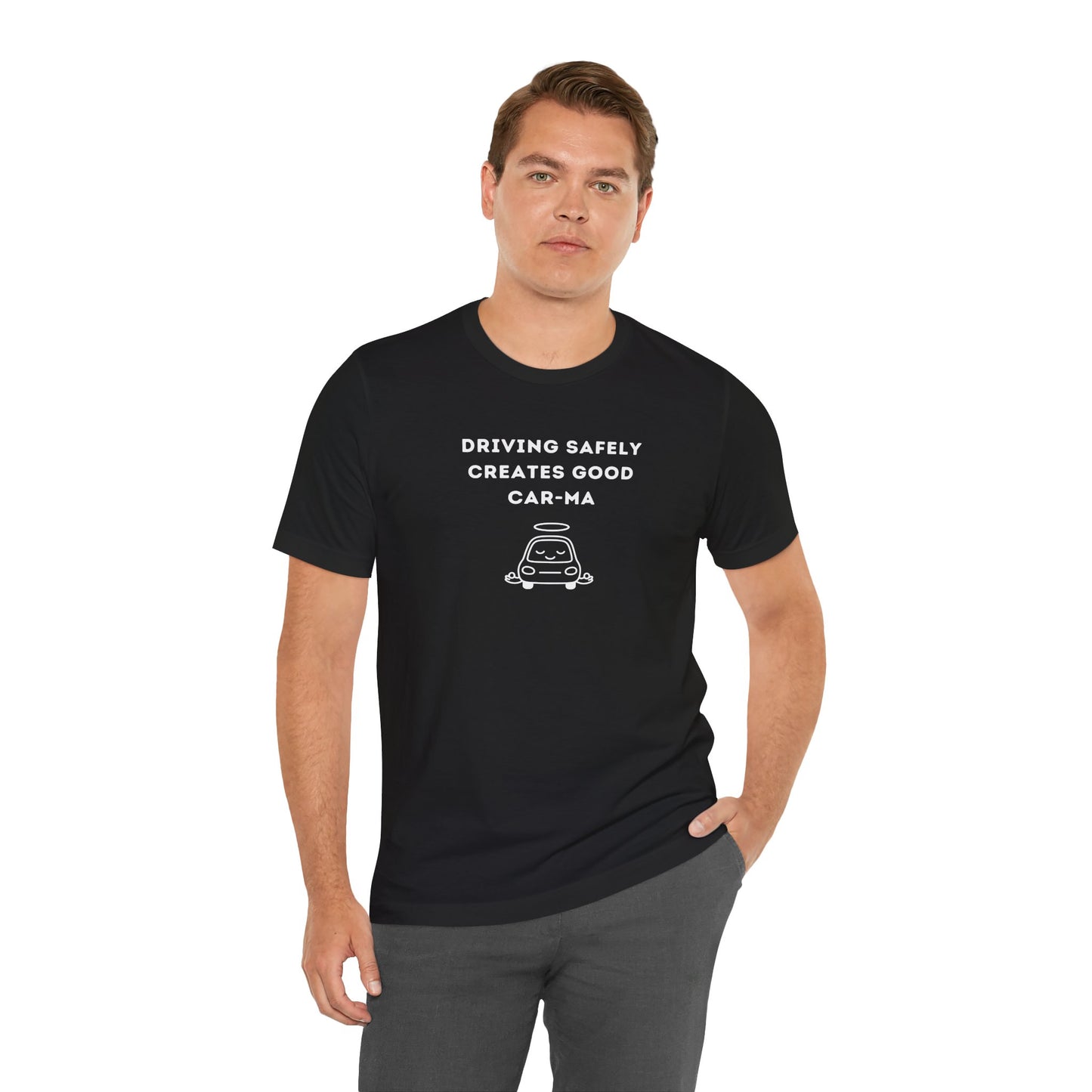 Unisex Short Sleeve Tee - Driving Safely creates good Car-ma