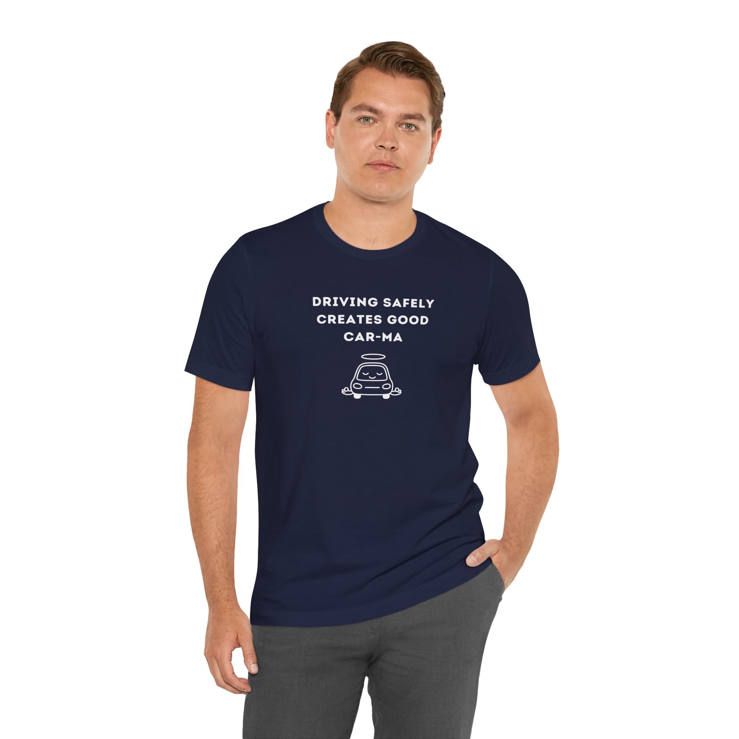 Unisex Short Sleeve Tee - Driving Safely creates good Car-ma